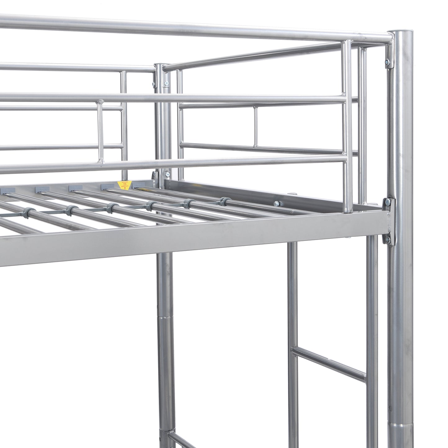 METAL BUNK BED WITH TRUNDLE  SILVER