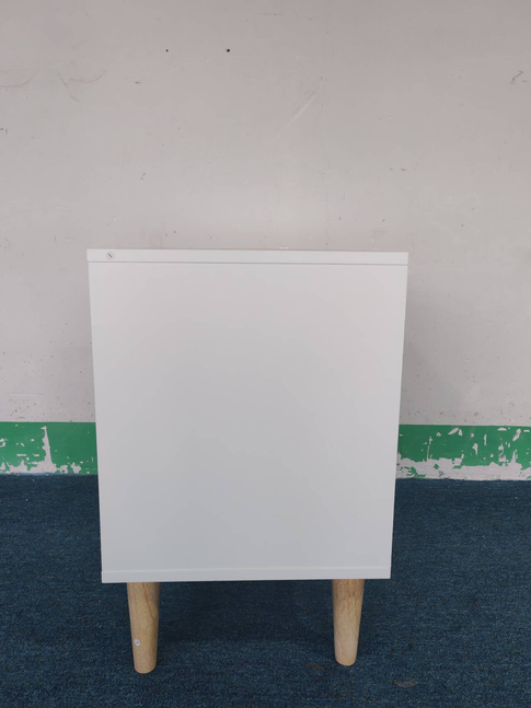 23.22''H Wooden Nightstand with One Drawer One Shelf for Kids, Adults, White