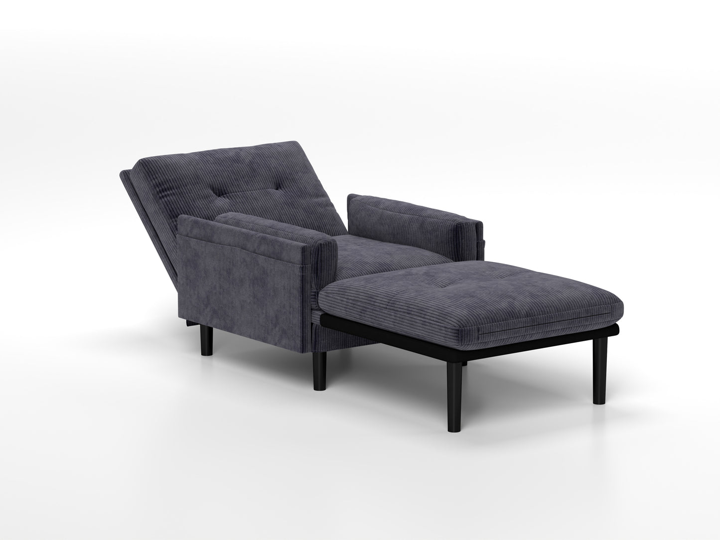 Grey sofa chair with recline fuction