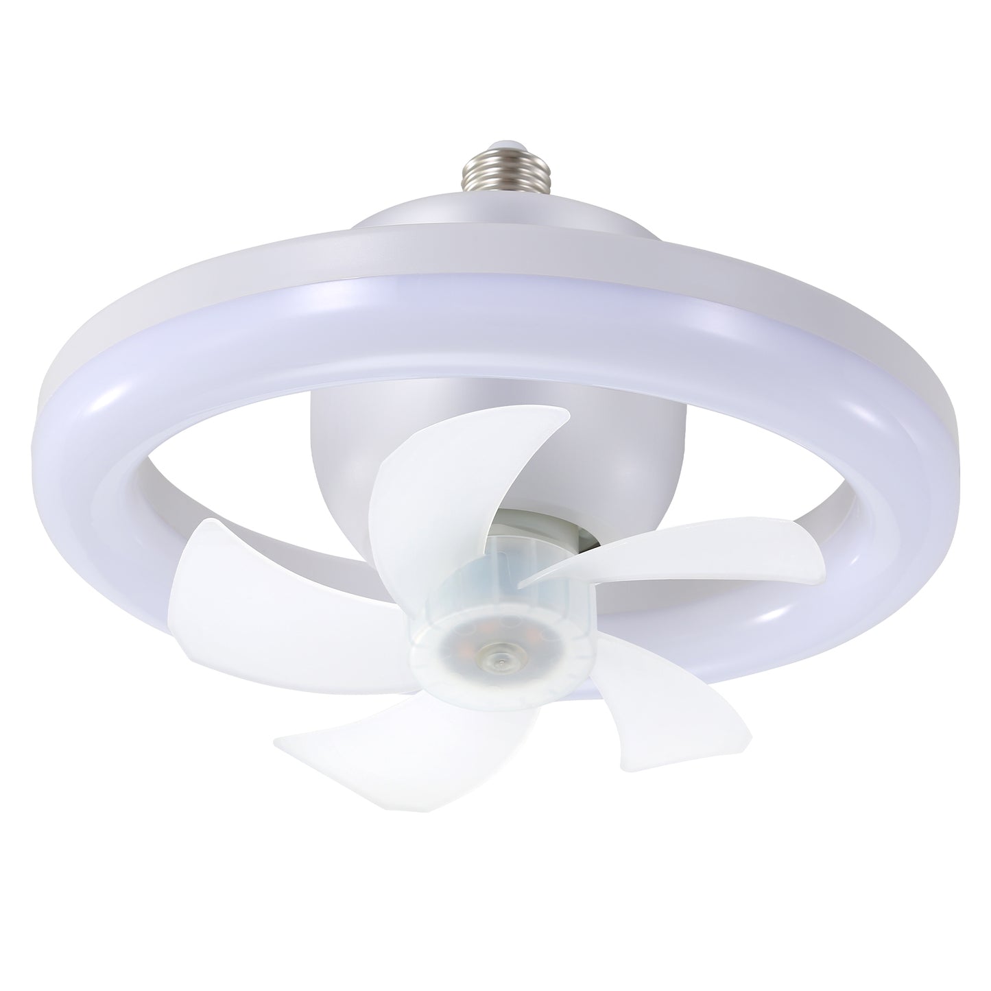 Socket Ceiling Fan with Light and Remote 360° Rotating Ceiling Fan 3 Colors and 3 Wind Speeds