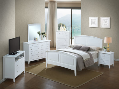 Stylish Casual King Bed In White Finish