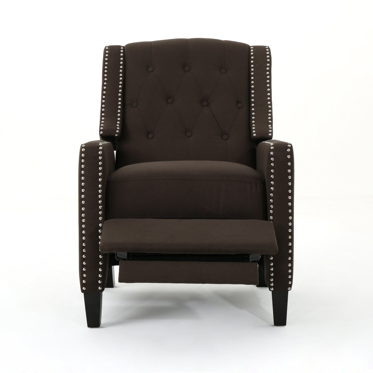 Classic Coffee Fabric Push Back Chair