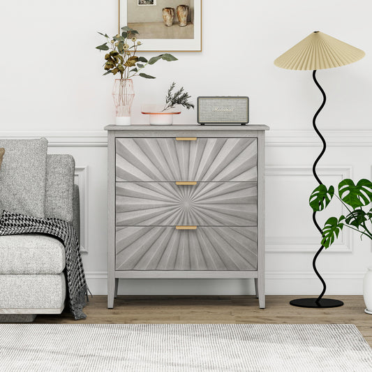 3 Drawer Storage Cabinet,3 Drawer Modern Dresser,  Chest of Drawers Farmhouse for Entryway,Living Room,Bed Room