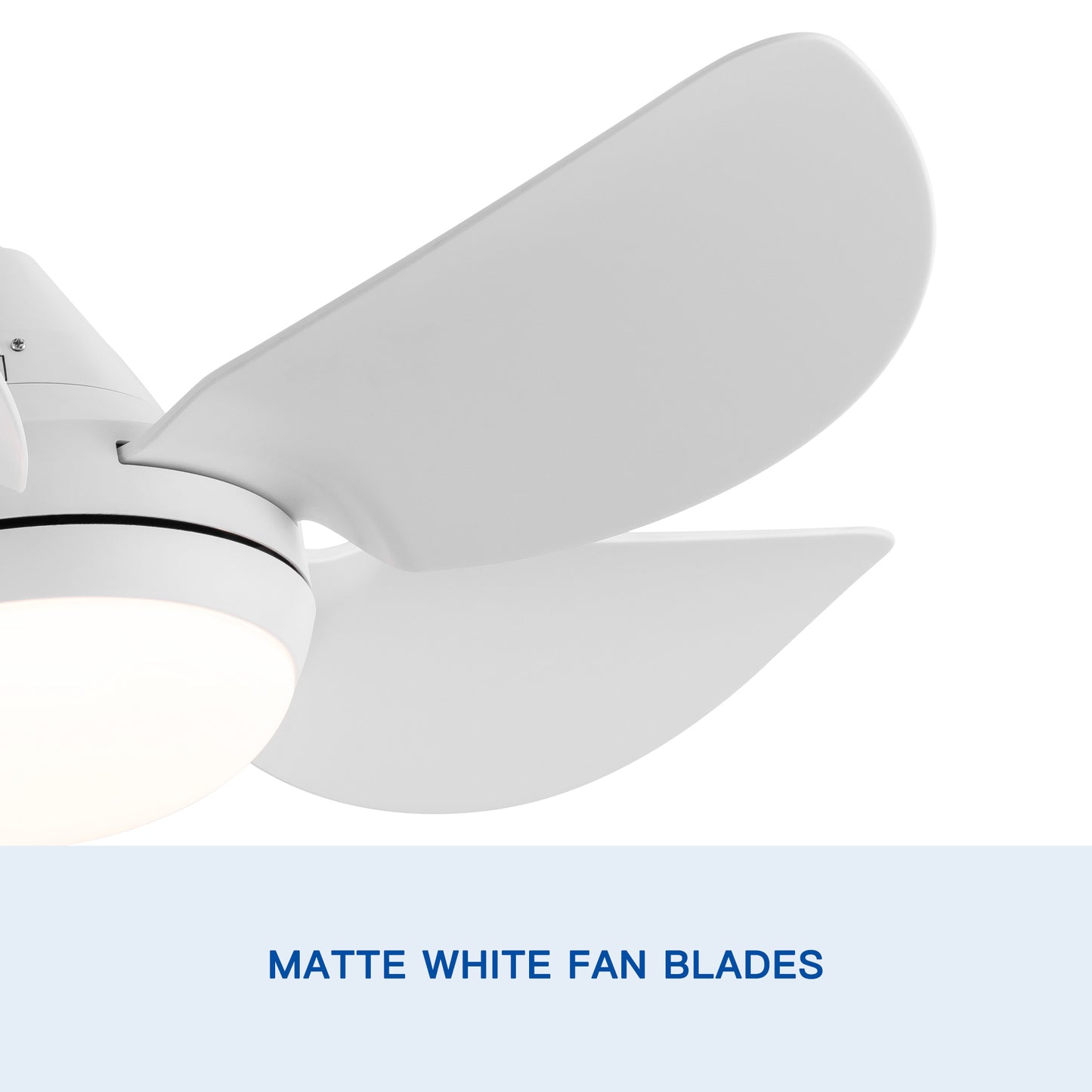 30 In Intergrated LED Ceiling Fan Lighting with White ABS Blade