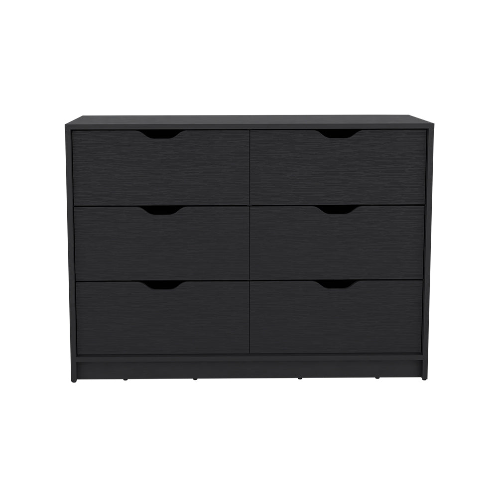 Dresser Curio, Four Drawers, Black Wengue Finish