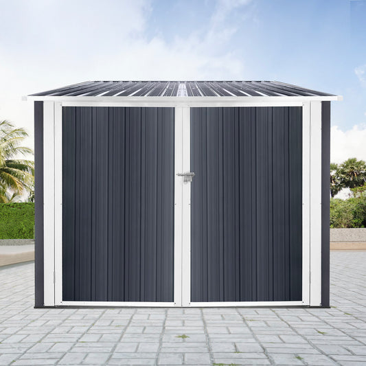 Bicycle Outdoor Steel Storage Shed ,Stores 4 Bikes,Grey