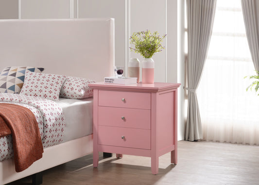 Charming Pink Nightstand With Storage