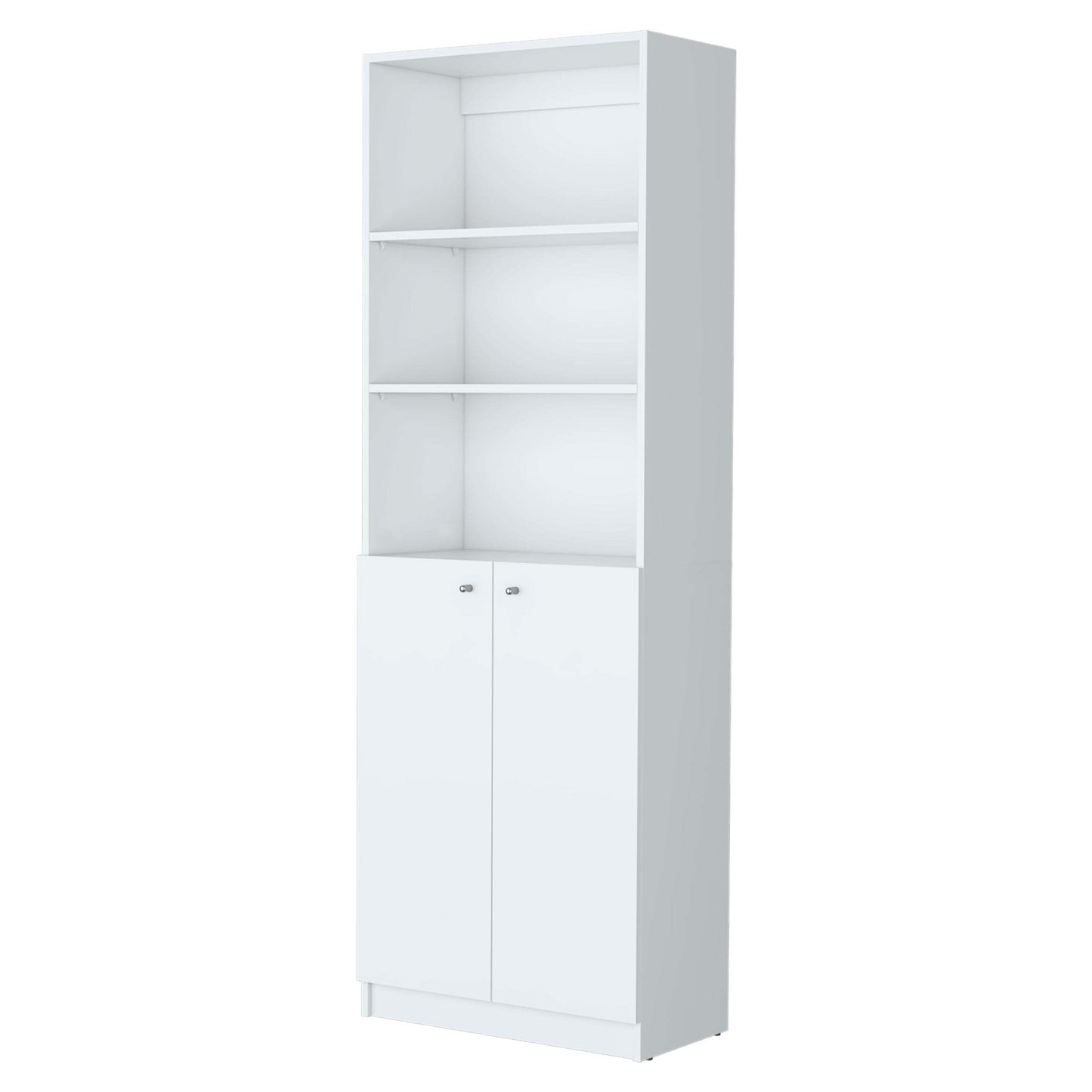 Zachary White 2-Door Bookcase