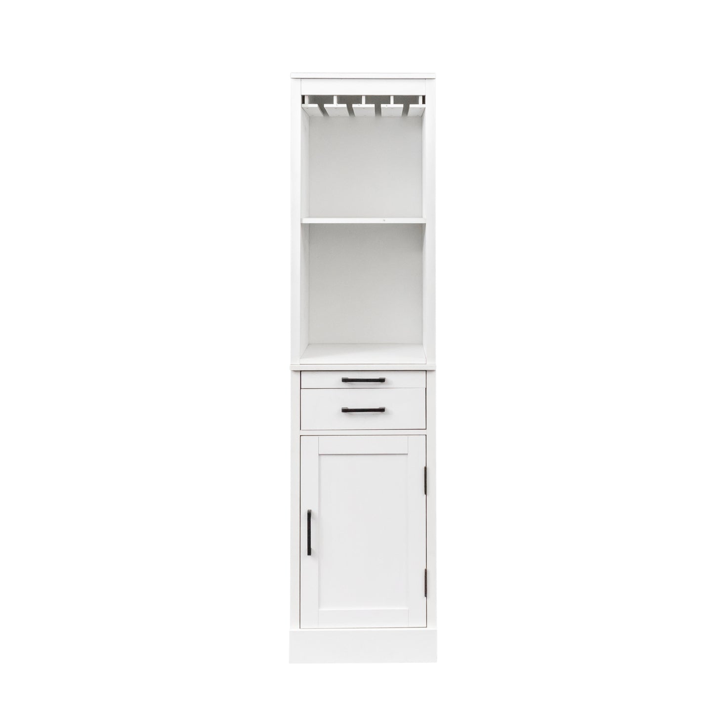 White color modular wine bar cabinet Buffet Cabinet with Hutch for Dining Room