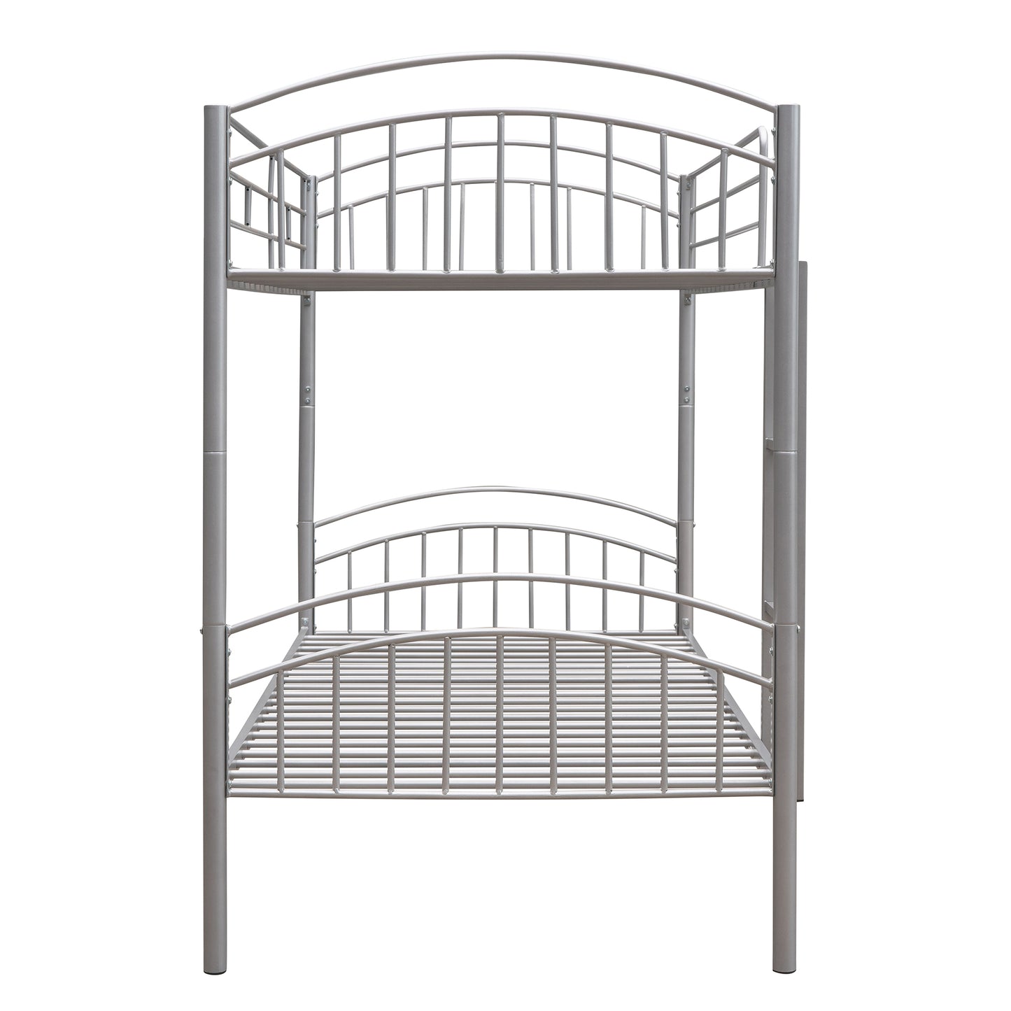 Twin Over Twin Metal Bunk Bed,Divided into Two Beds(Silver){OLD SKU:MF280424AAN}