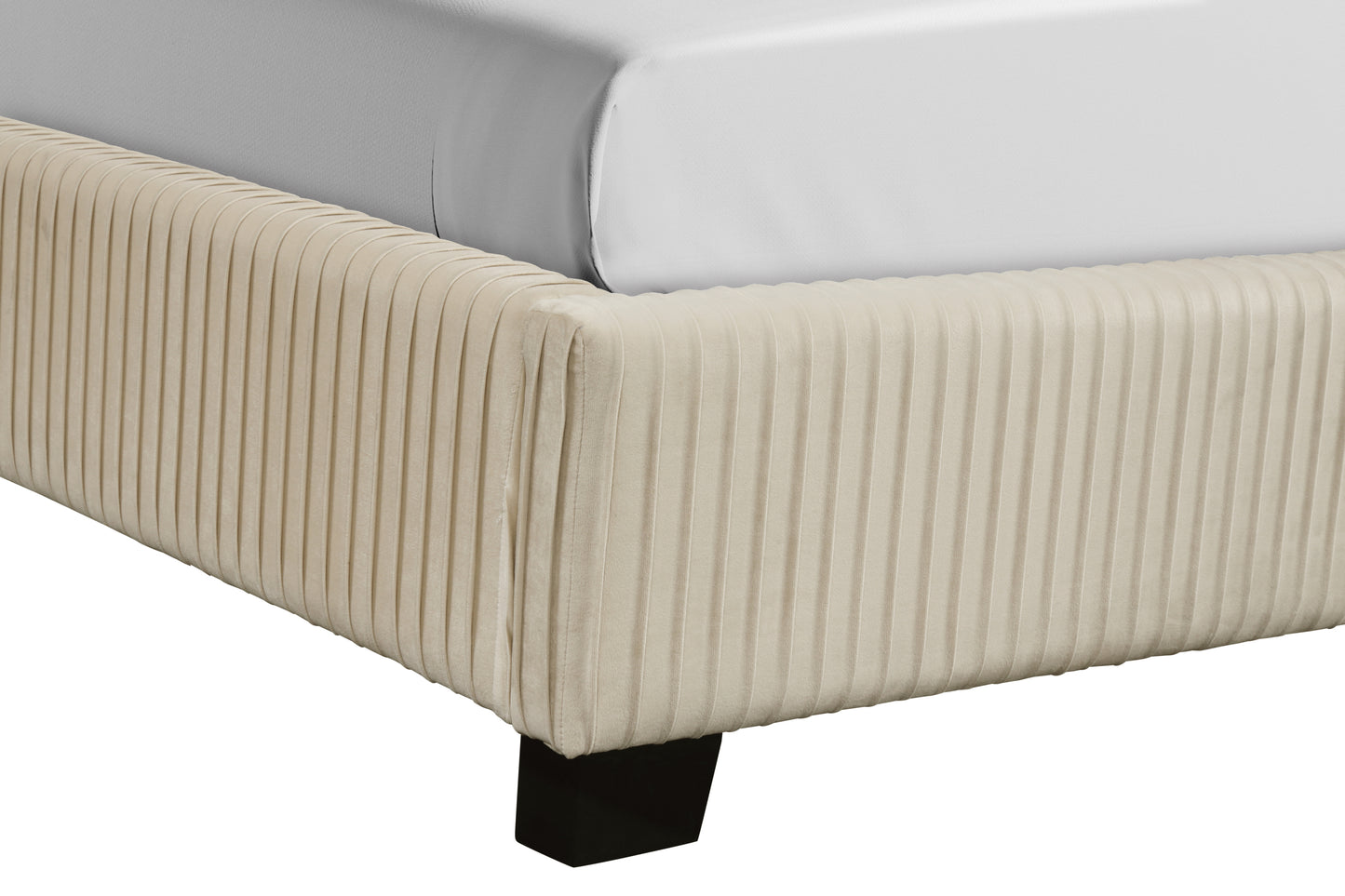 Queen Upholstered Bed in a Box Beige