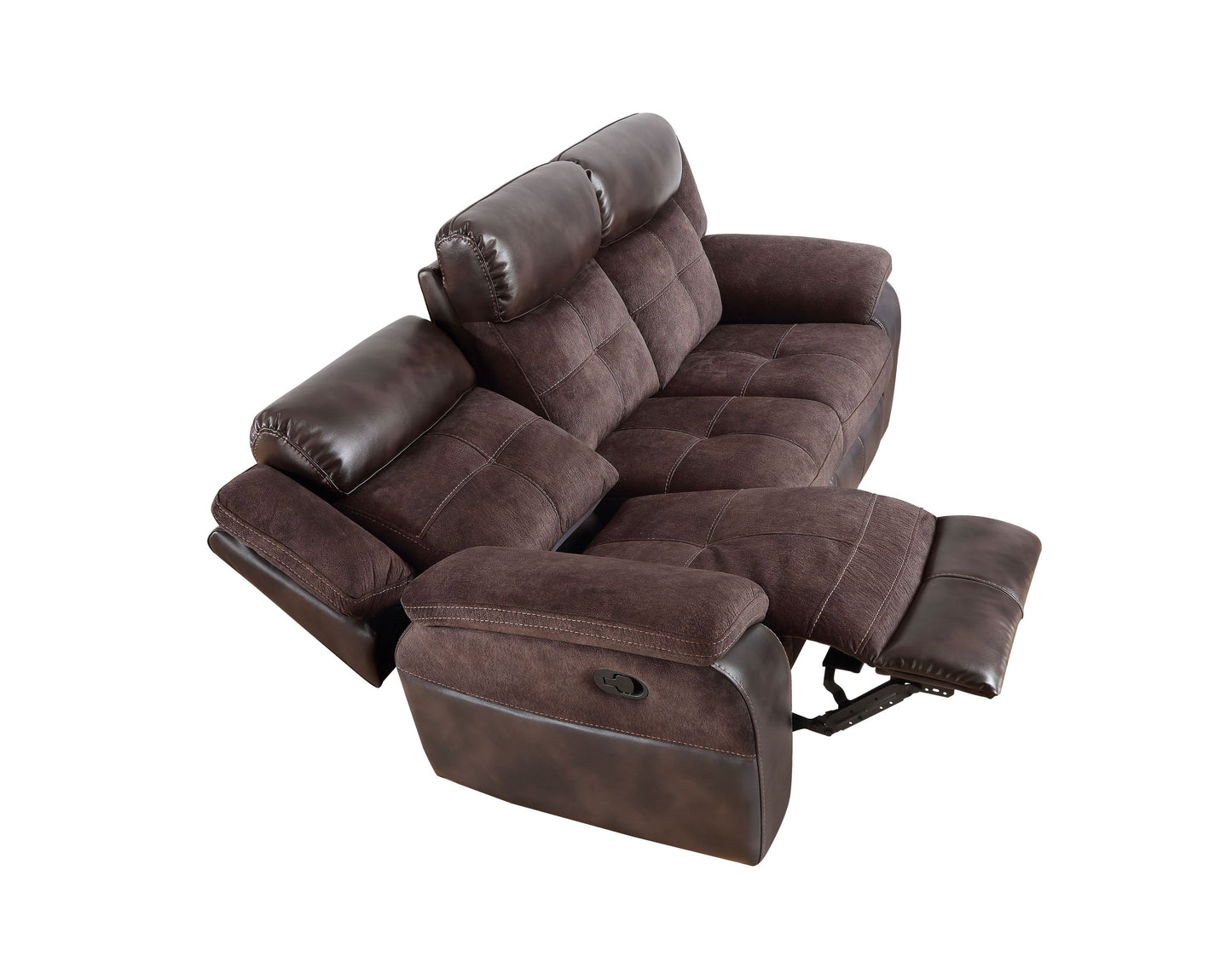 Pueblo - Manual Recliner Sofa - Dark Brown