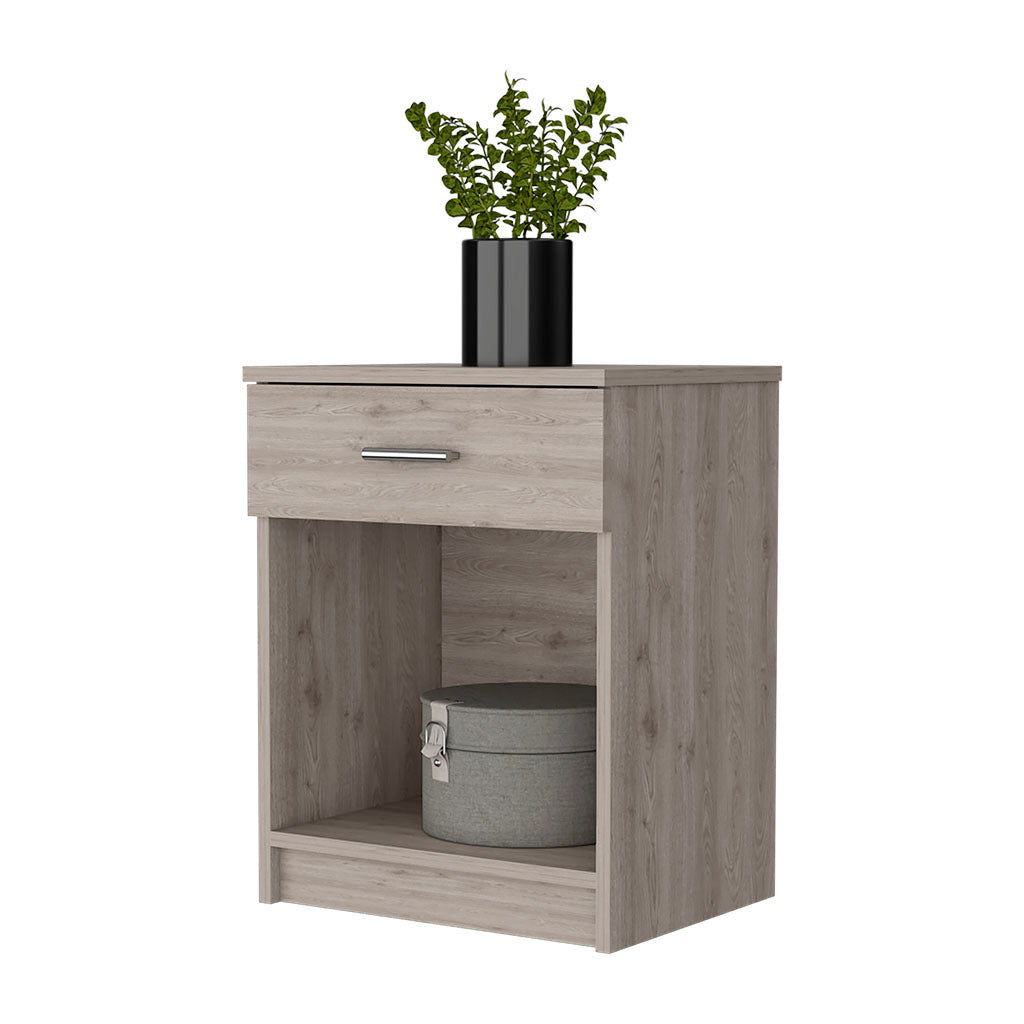 Pictor Nightstand, One Drawer, Lower Shelf, Superior Top