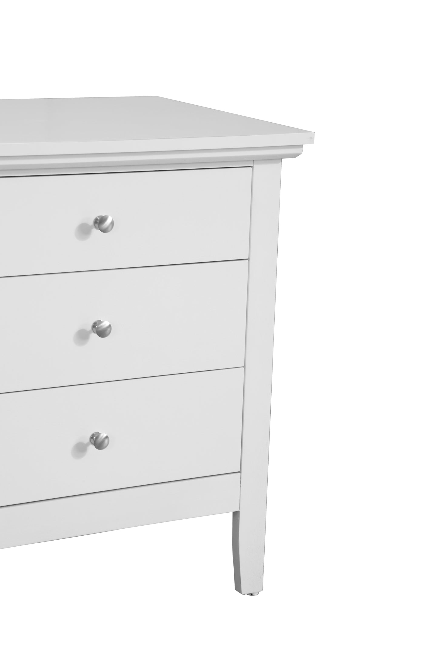 Elegant White Casual Nightstand