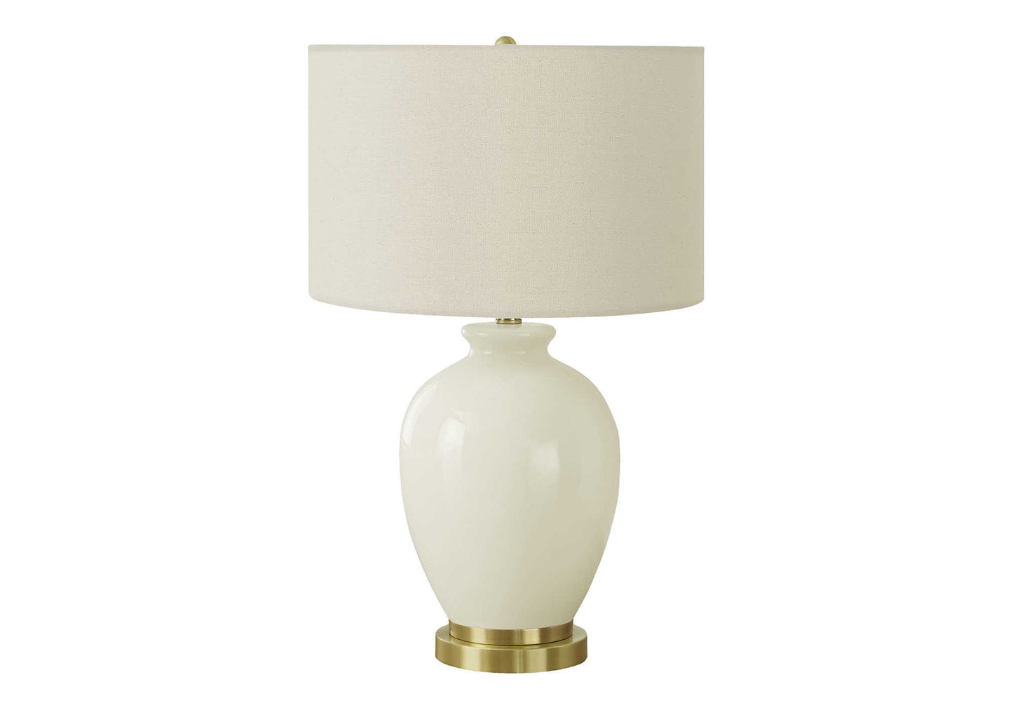 Lighting, 26"h, Table Lamp, Ivory / Cream Shade, Cream Ceramic, Transitional