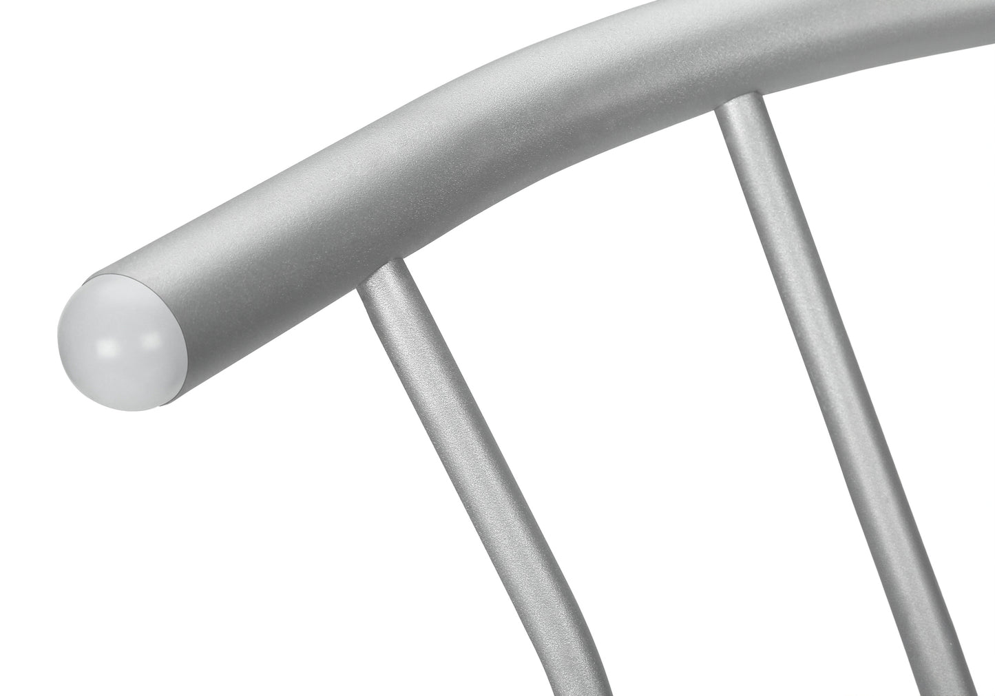 Barstool, Set Of 2, Swivel, Bar Height, Grey Metal, Black Leather Look, Contemporary, Modern