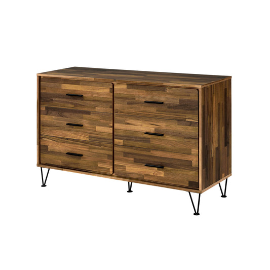 Walnut 6-Drawer Dresser