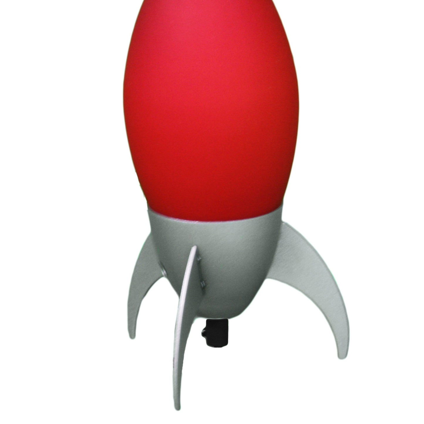 10.5" Tall Acrylic Kids Table Lamp, Rocket Ship design, Red