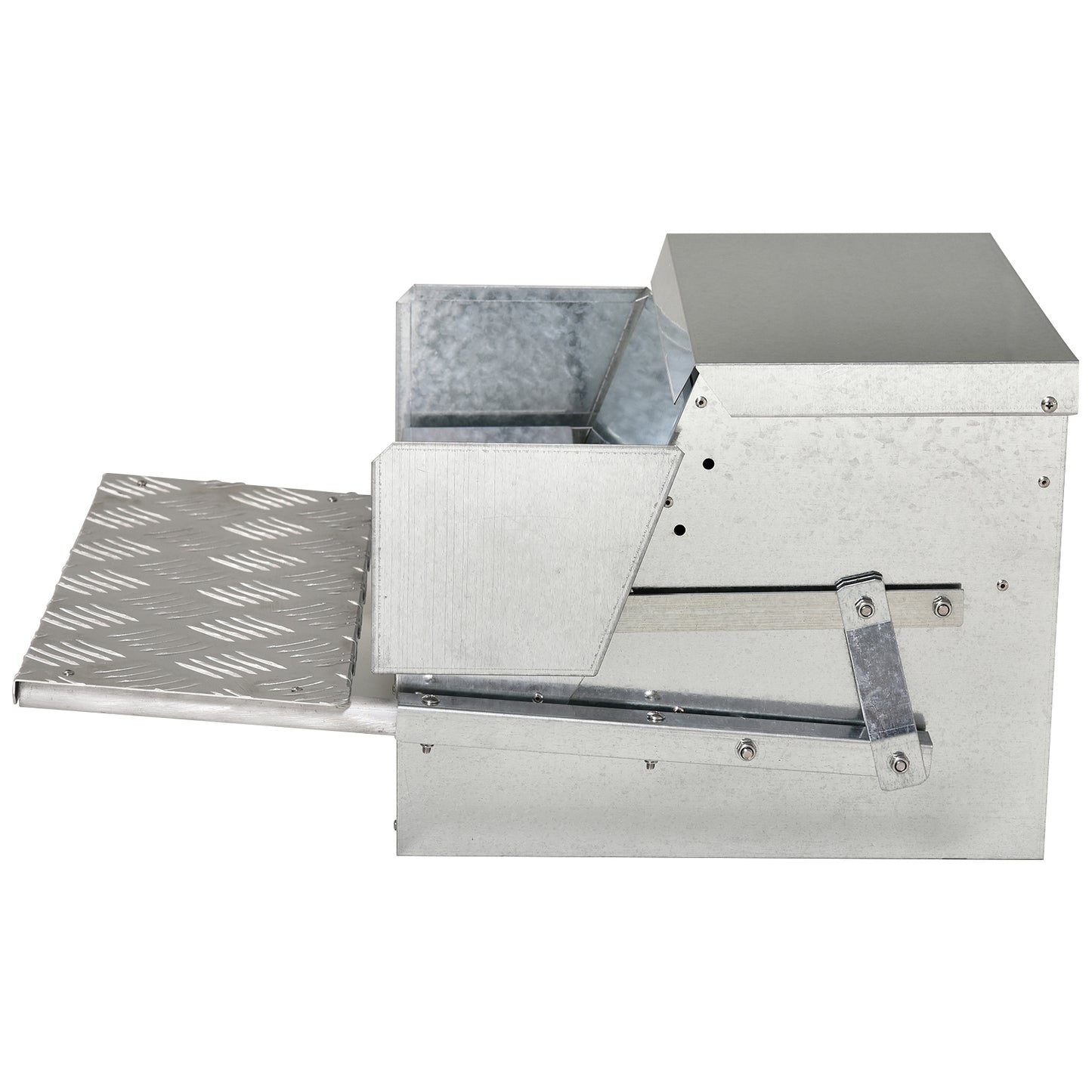 PawHut 30 lbs Capacity Automatic Chicken Poultry Feeder with a Galvanized Steel and Aluminium Build, Weatherproof Design