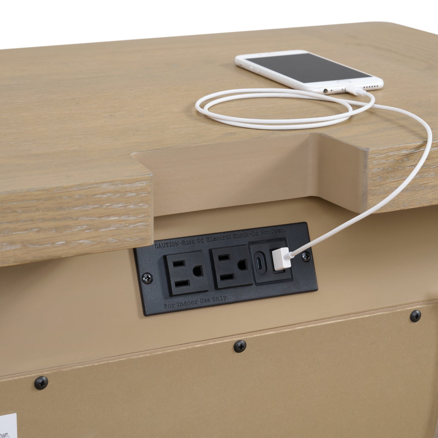 Clove Tan 3-Drawer Nightstand