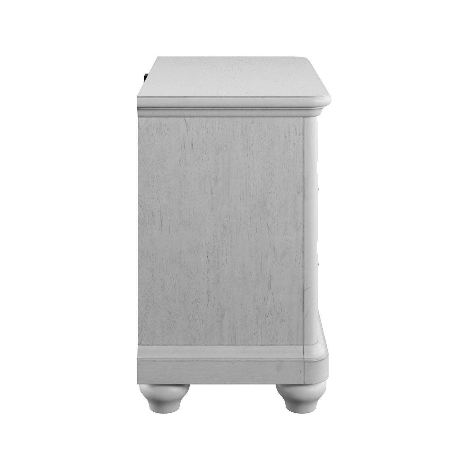 Mariano Gray 3-Drawer Nightstand With USB
