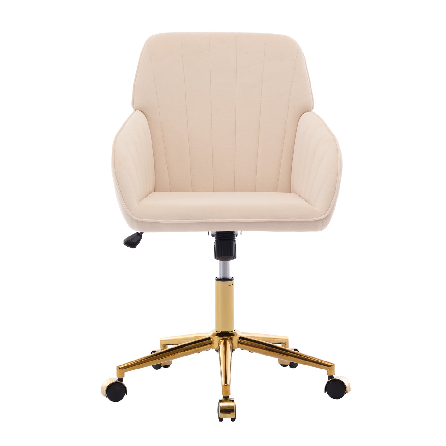 TY Ergonomic Office Chair with Swivel Function, Khaki Velvet, Comfortable for Long Sitting
