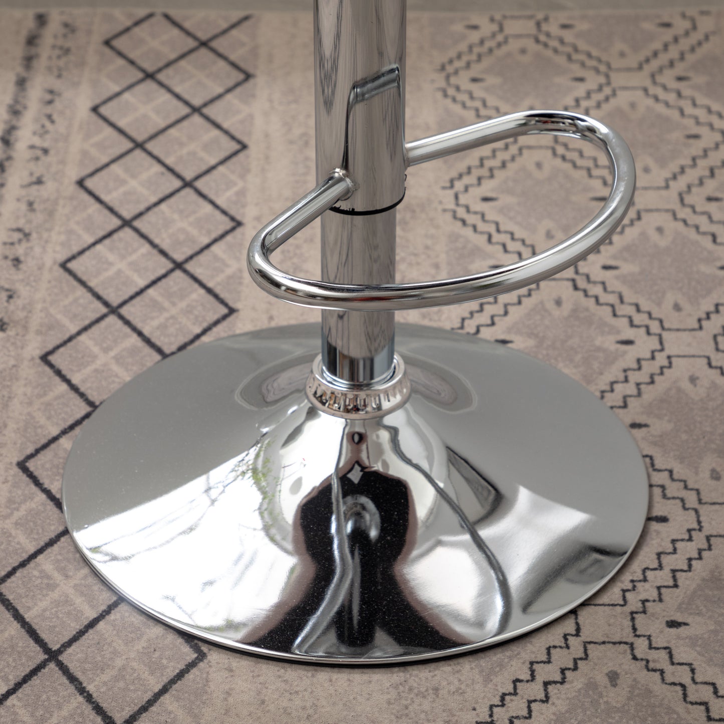 Ellston Upholstered Adjustable Swivel Barstools in Pink, Set of 2