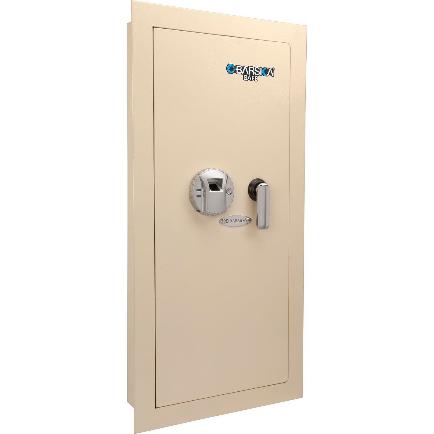 0.82 CUBIC FT LEFT OPEN BEIGE  BIOMETRIC WALL SAFE