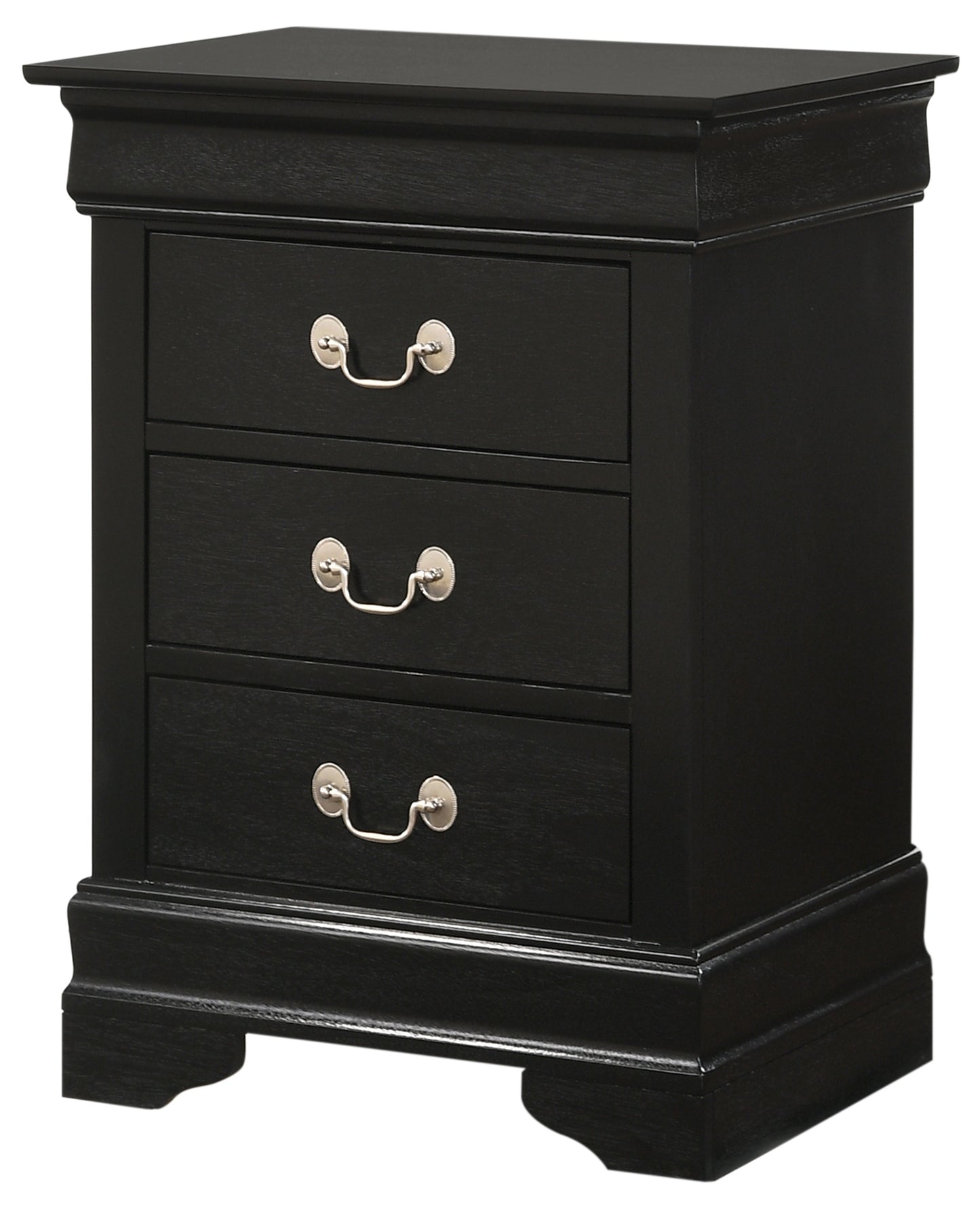 Timeless Black Nightstand With Storage Options