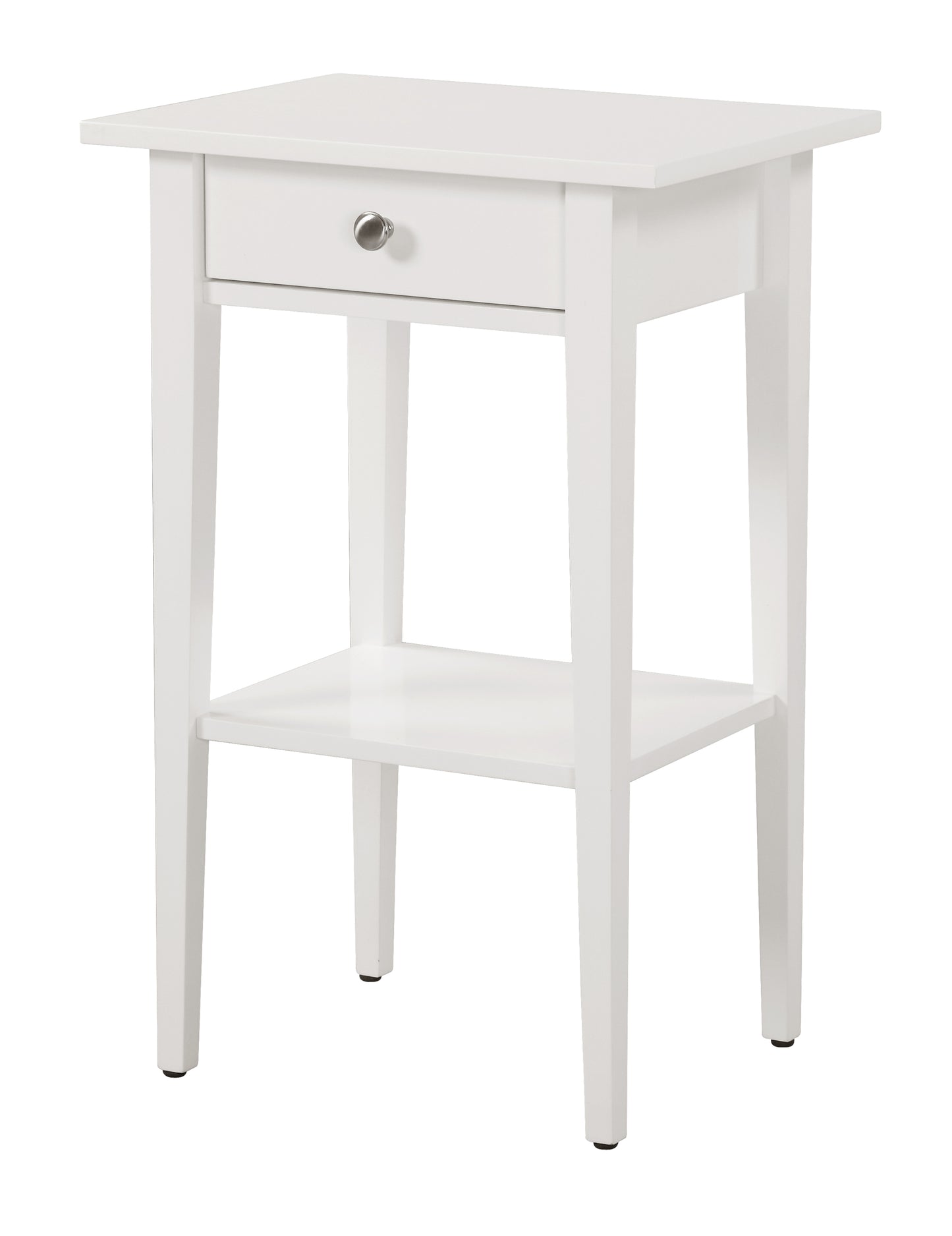 Sleek Modern Nightstand In Crisp White