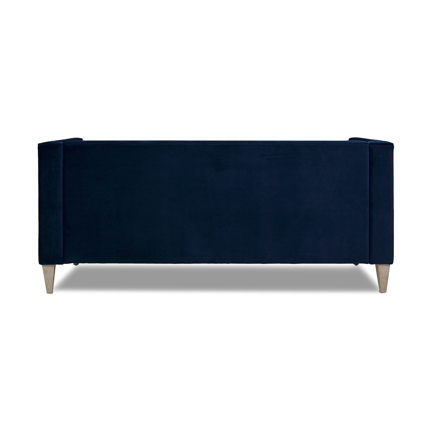 James 74" Modern Tuxedo Sofa, Navy Blue Velvet