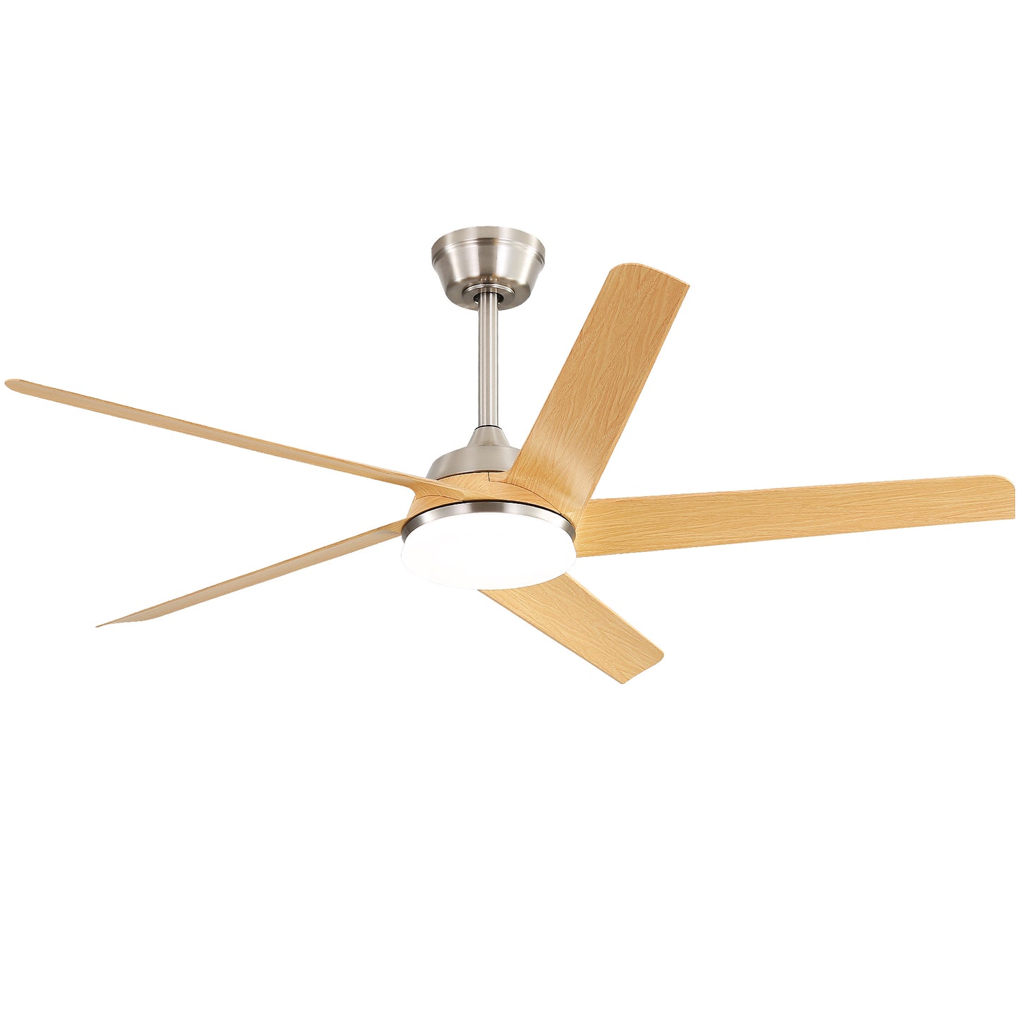 52 Inch Modern Ceiling Fan with Dimmable LED Light and Remote Control 5 ABS Blades 3 Color Tempearture