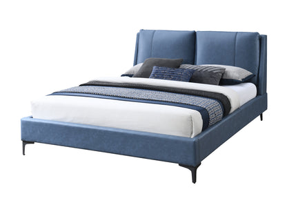 Upholstered Blue King Bed