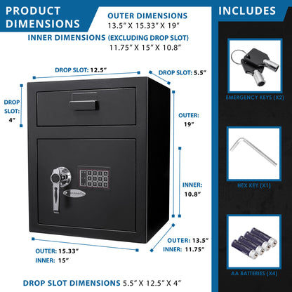 1 1 Cu Ft Keypad Depository Safe