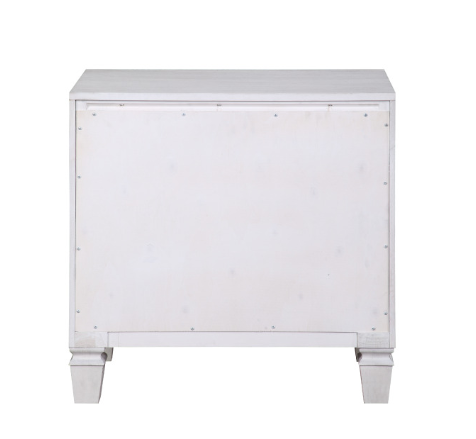 Katia Rustic Gray & Weathered White Finish Night Stand
