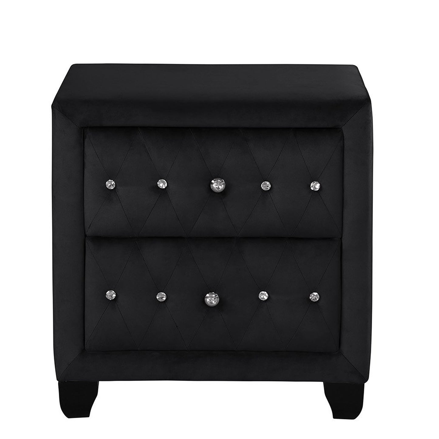 Modern style Night Stand Made With Wood In Black
