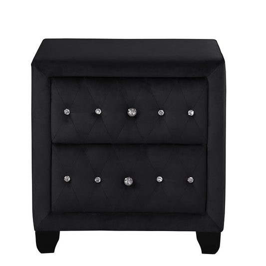 Modern style Night Stand Made With Wood In Black