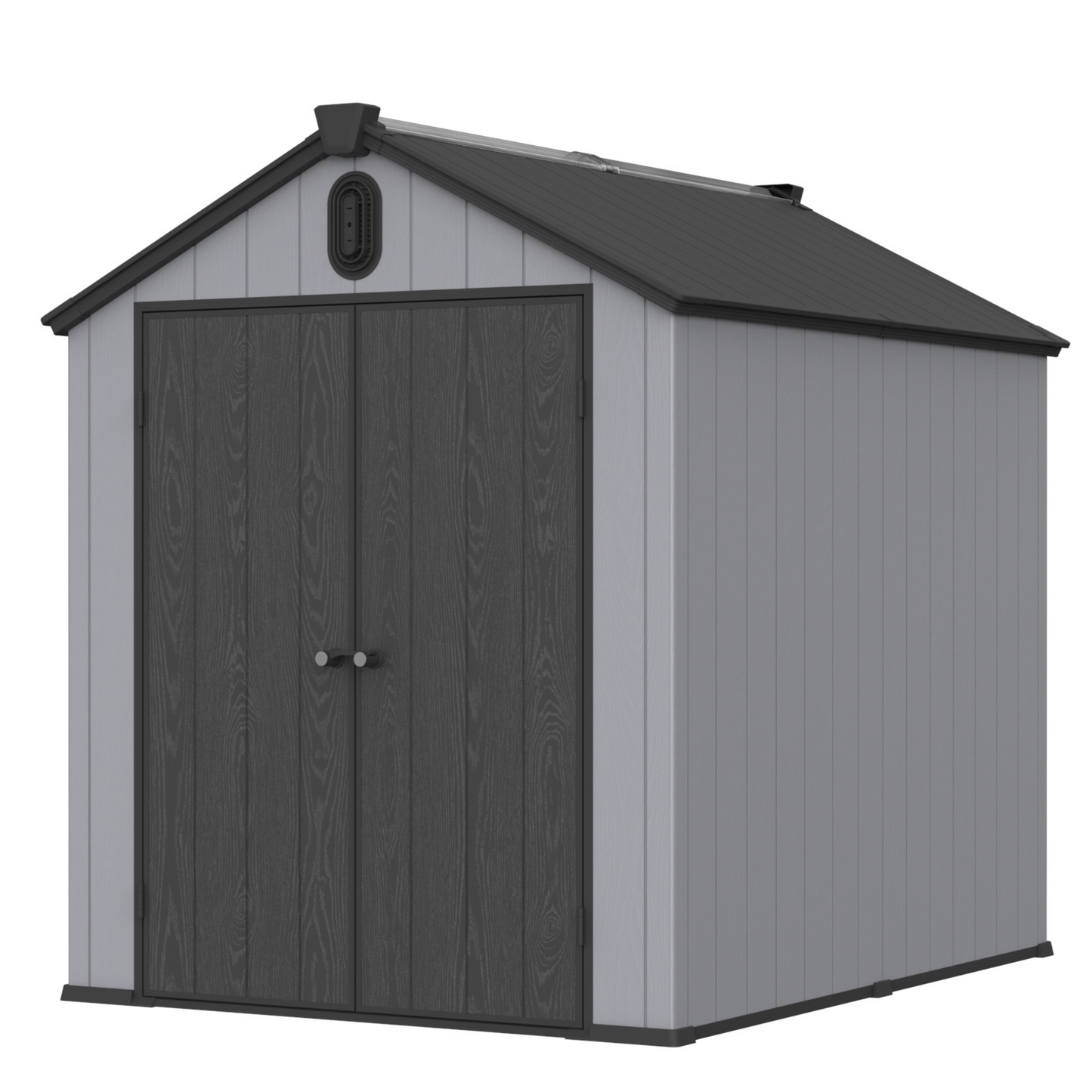 XWT012-1 6*8ft resin plastic storage shed for backyard garden big spire Tool storage