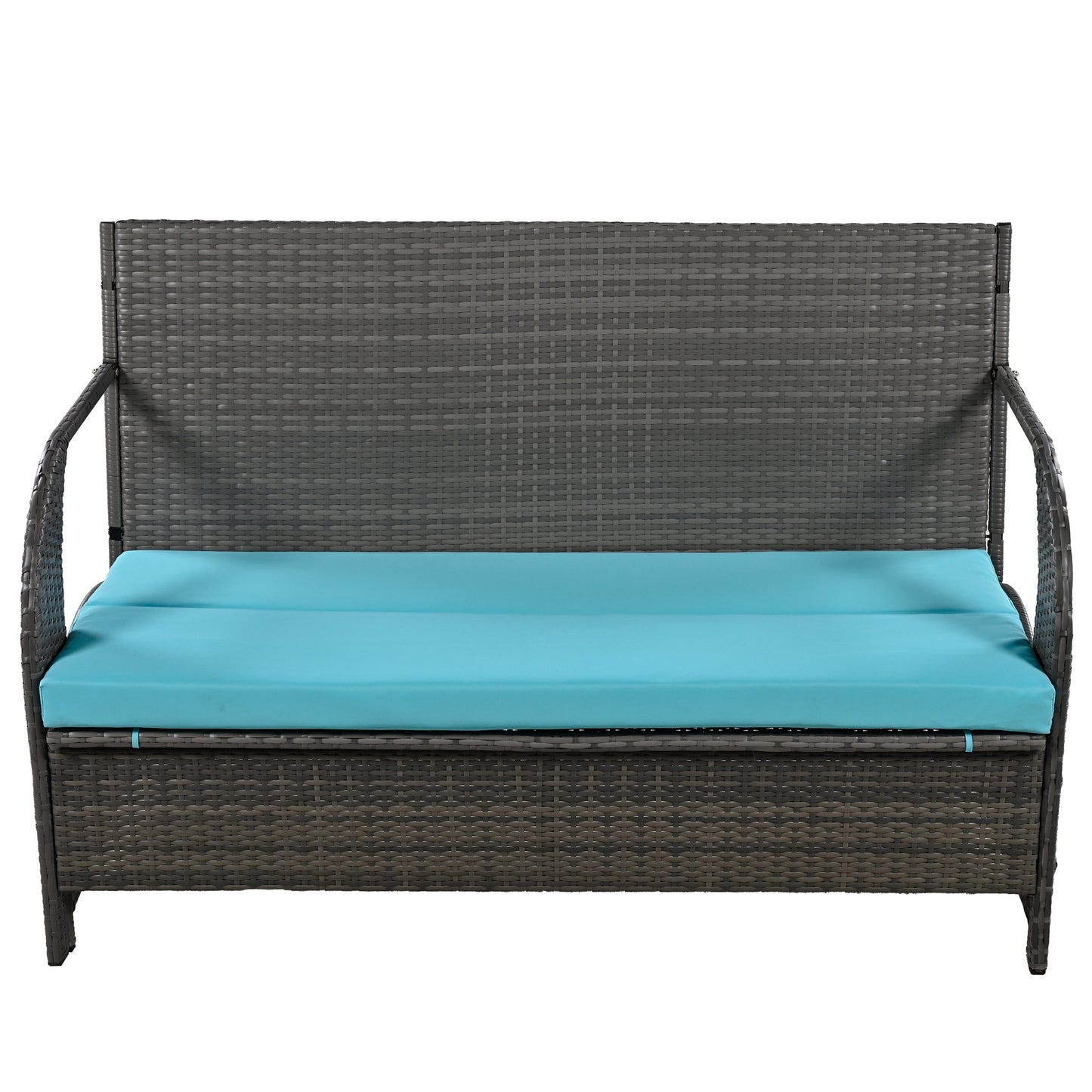 U_STYLE Versatile outdoor loveseat that converts to four seats and a table, suitable for gardens and lawns