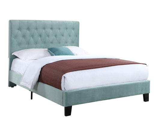 Blue Full Upholstered Bed