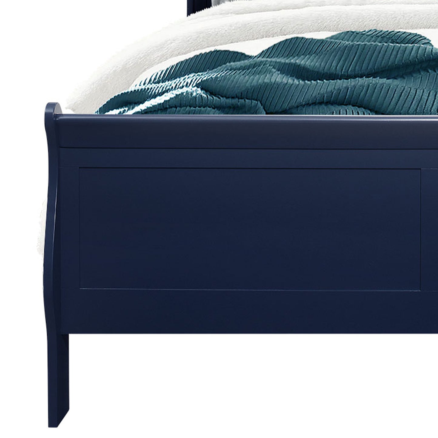 CHARLSTON BLUE KING BED WITH LED