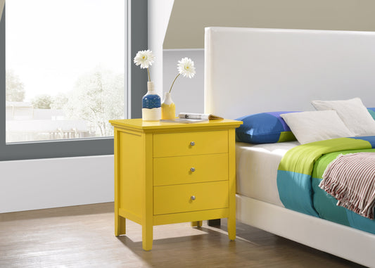 Vibrant Casual Yellow Nightstand