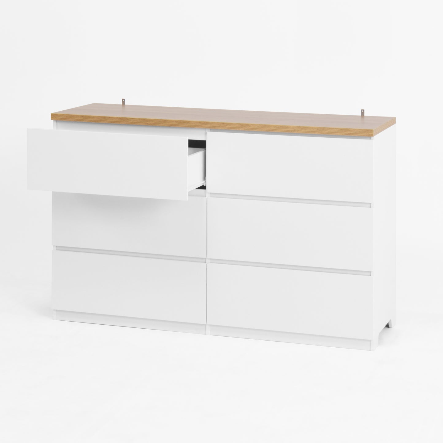 6 Drawer Storage Cabinet ,Dresser, Wood Storage Tower Clothes Organizer, Wide Chest of 6 Drawers, Large Storage Space for Bedroom, Hallway, Entryway Living Room