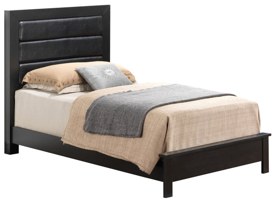 Stylish Transitional Twin Bed In Black