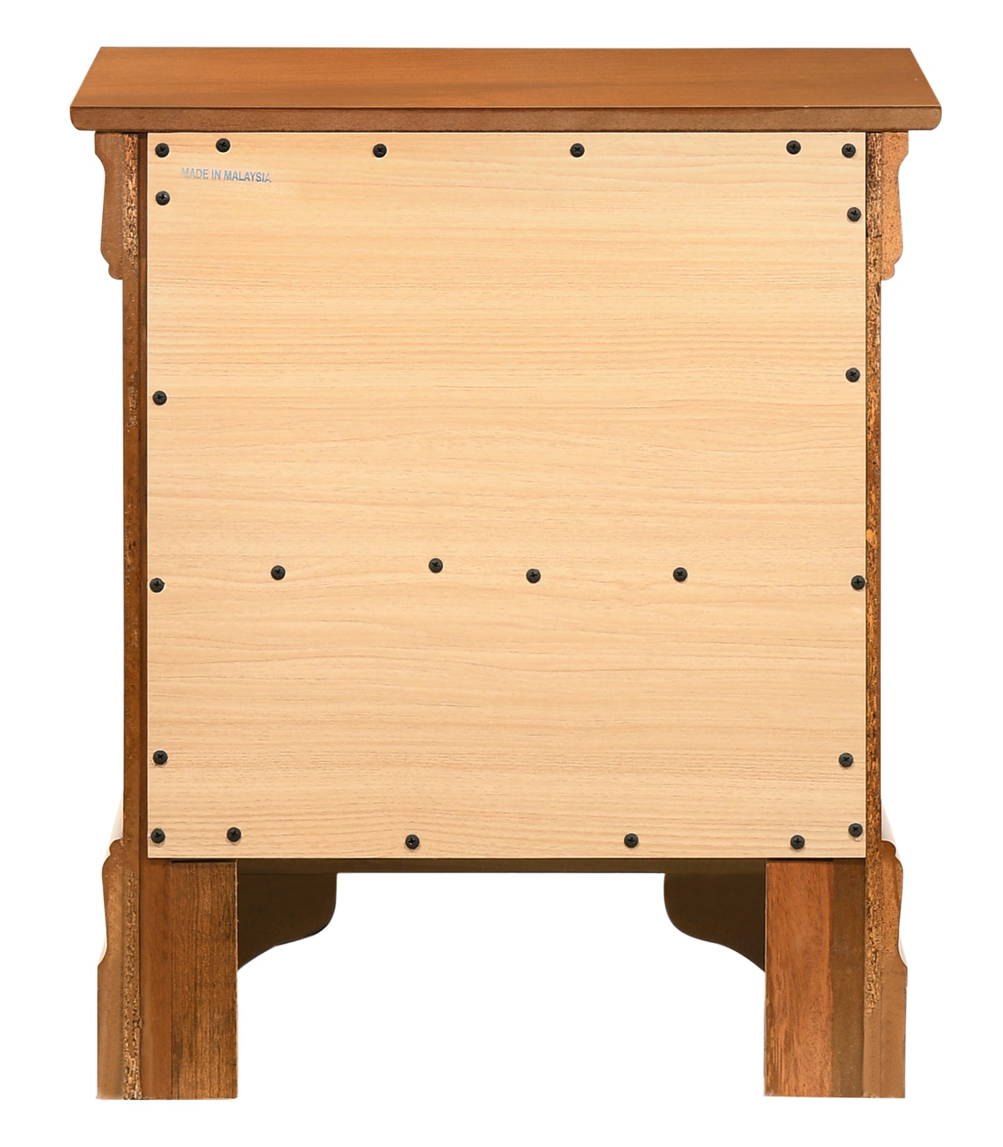 Elegant Oak Nightstand With 2 Drawers