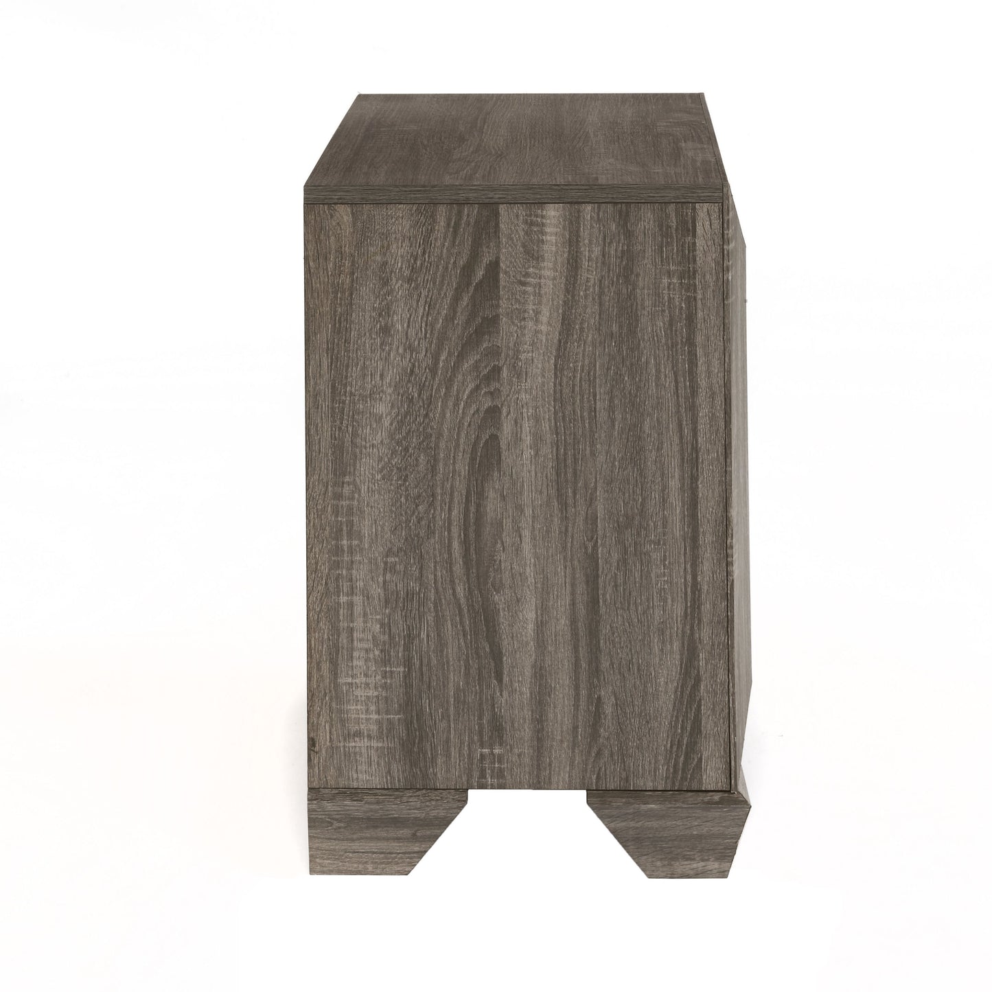 Weathered Grey Grain 2-drawer Nightstand
