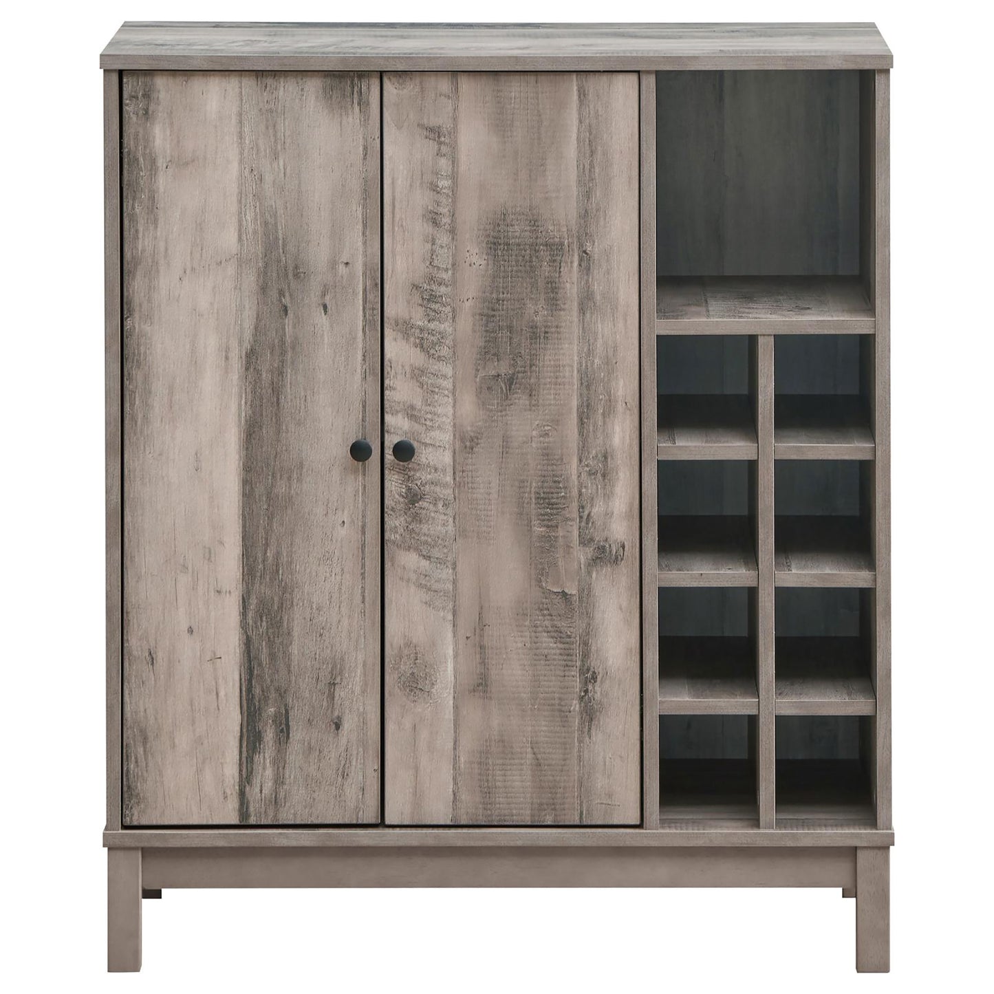 Weathered Acacia Wine Cabinet with 2 Doors