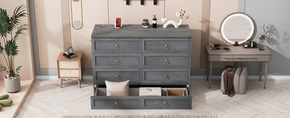 Queen Murphy Bed with Large Drawers,Gray