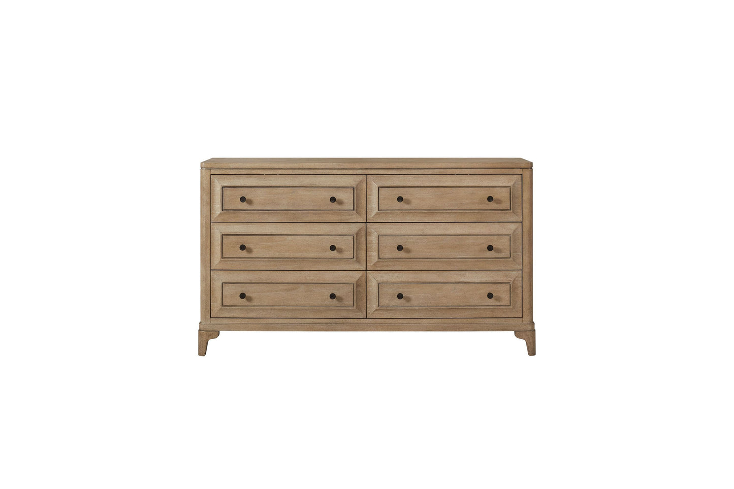 Modern 6 Drawer Dresser Sand Finish