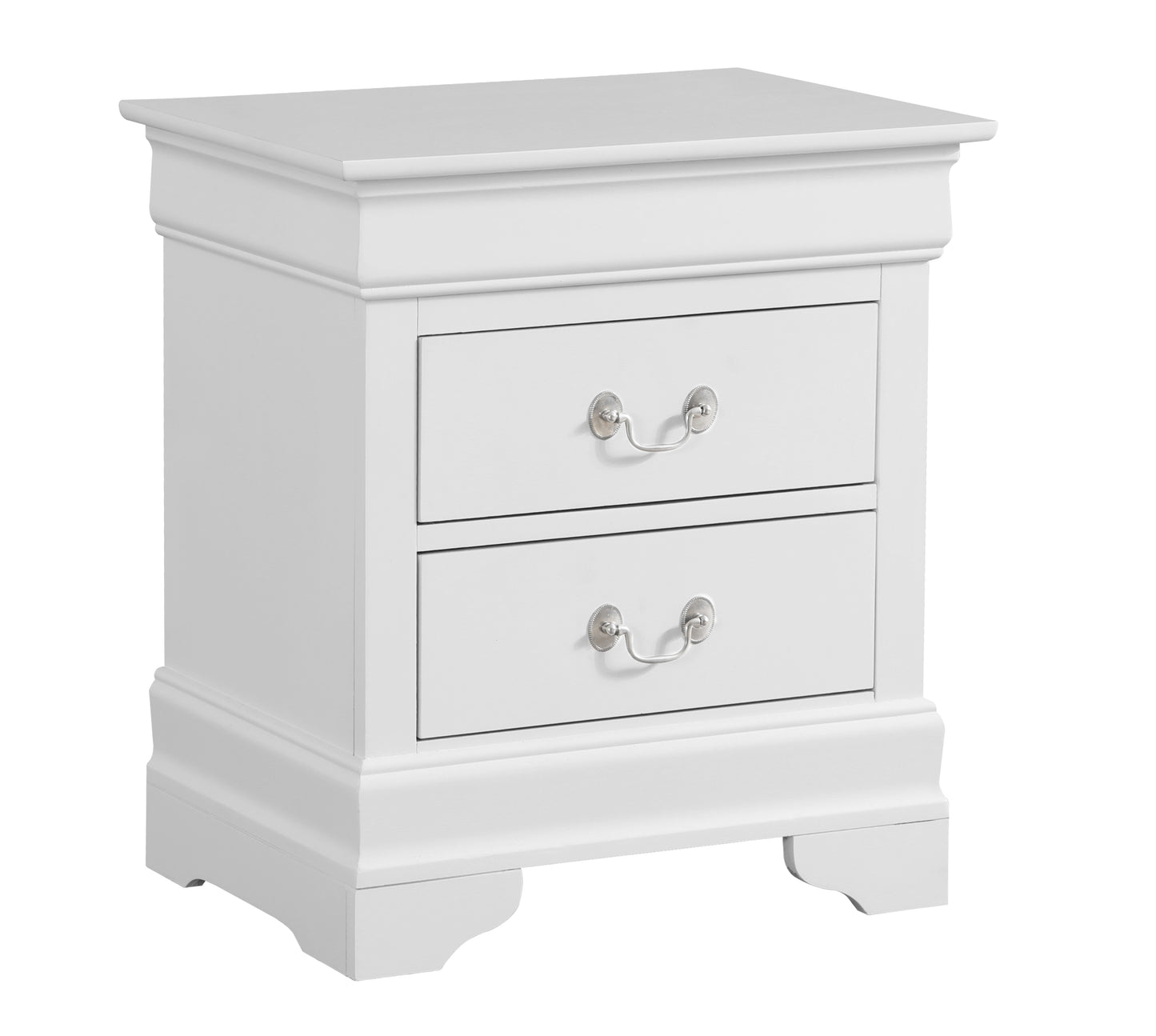 Elegant White Traditional Nightstand